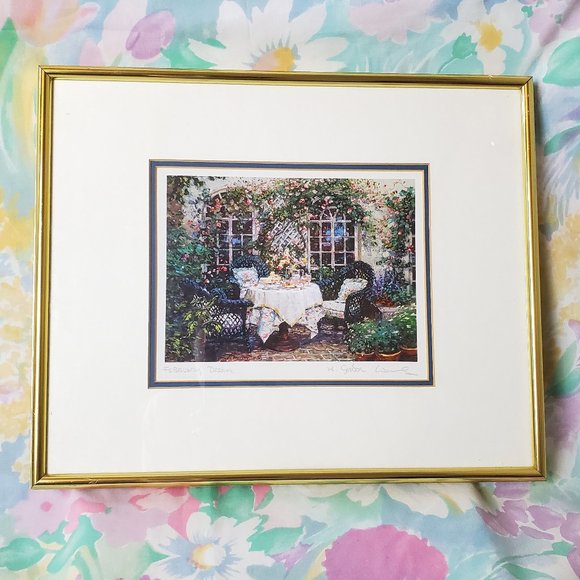 Vintage Framed Original H GORDON Print - "FEBRUARY DREAM" - Picture 1 of 3